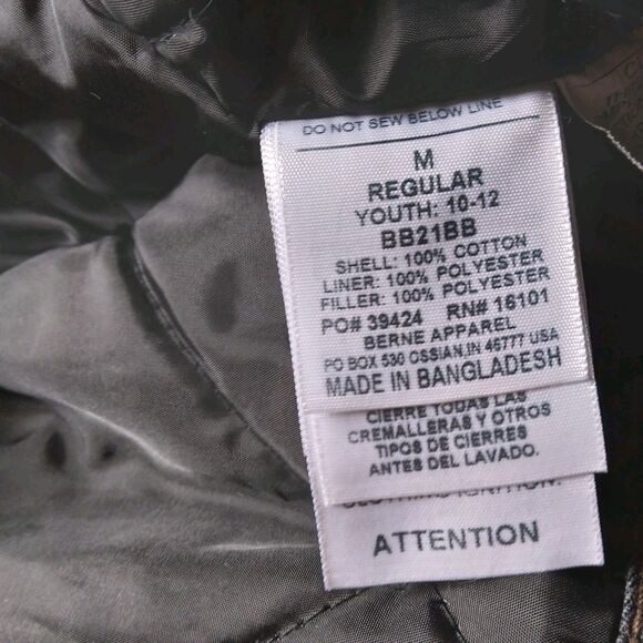 Berne Insulated Canvas Bibs Overalls Youth Medium 10-12 Brown Adjustable BB21BB - Picture 9 of 13